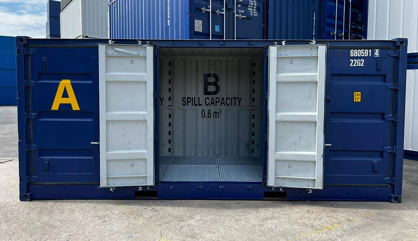 20-Fuß-Seecontainer „Open Side“ mit Auffangwanne – Bild 7