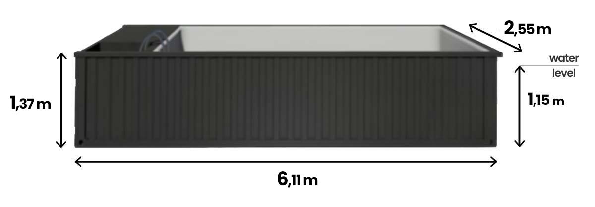 Containerbecken 6,2 mx 2,5 m Jet Swim, Sport&Spa – Bild 5
