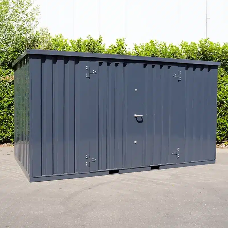 Container 4 x 2 Meter Doppeltür an der Längsseite Anthrazit RAL 7016 – Bild 2