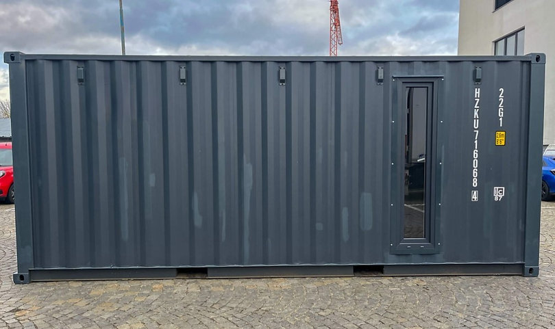 20-Fuß-Transportcontainer mit Garagen-Sektionaltoren – Bild 4